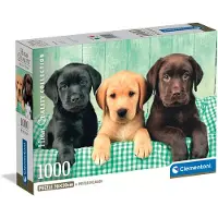 Clementoni - Puzzel - 1000 Stukjes - Drie Labradors - Puzzel Voor Volwassenen - High Quality Collection