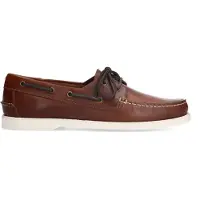 Manfield Cognac leren bootschoenen | Maat 41