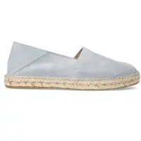 Manfield Lichtblauwe suède espadrilles | Maat 46