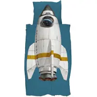 Snurk Dekbedovertrek Rocket Smokey Blue Katoen-140 x 200 / 220 cm | 1-Persoons