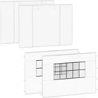 Vonroc Zijwanden Set - Voor Premium Partytent PT501XX – Waterdicht - 50+ UV Bescherming - Wit