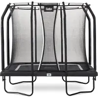 Salta Premium Black Edition - 214 x 153 cm - Rechthoekige trampoline met veiligheidsnet - Zwart
