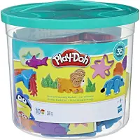 Play-Doh Emmer Dieren met 4 Potjes Klei en 9 Dierenvormpjes