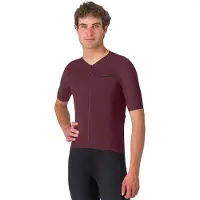 Castelli Premio Evo Korte Mouw Jersey Bordeaux Rood, Maat L