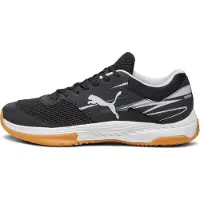 Puma Varion II handbalschoenen, Zwart/Grijs/Geel, Maat 38,5