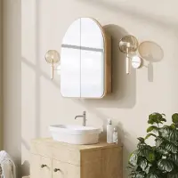 Skye Decor Spiegelkast Hope | hout naturel 12x50x45 cm wandspiegels | NADUVI