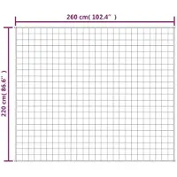 vidaXL Verzwaringsdeken 220x260 cm 11 kg stof lichtcrèmekleurig