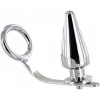 Metal hard | Metalhard Cock Ring With Plug Anal 45 X 45mm