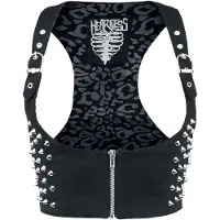 Heartless - Gothic Bodywarmer - Devina - S tot XL - voor Vrouwen - zwart | Maat L