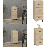 vidaXL Dressoir 34,5x34x90 cm bewerkt hout sonoma eiken - Dressoir - Dressoirs - Kast - Wandkast