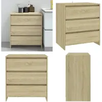vidaXL Dressoir 70x41x75 cm bewerkt hout sonoma eikenkleurig - Dressoir - Dressoirs - Buffetkast - Opbergkast