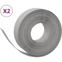 vidaXL Tuinranden 2 st 10 m 15 cm polyetheen grijs
