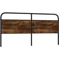 vidaXL Vervangend hoofdbord 190 cm staal en bewerkt hout gerookt eikenkleurig