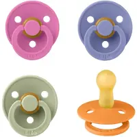 BIBS fopspeen 6-18 maanden set 4 stuks Bubblegum, peri , Sage en Sunkissed maat 2