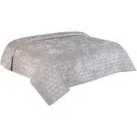Unique living bedsprei peggy 220x220cm light grey