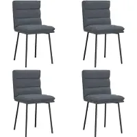 vidaXL Eetkamerstoelen 4 st fluweel donkergrijs