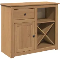 vidaXL Dressoir met lade PANAMA 93x40x80 cm massief grenenhout