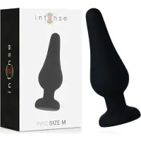 Intense ANAL TOYS | Anal Plug Pipo M Silicone Black 11 Cm