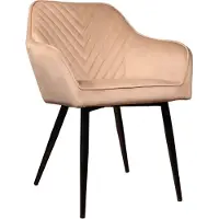 Lizzely Garden & Living SET DEAL: 4 stuks Eetkamerstoel Darcio lichtbruin velvet eetstoel zetel