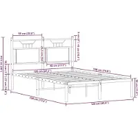 vidaXL Bedframe zonder matras bewerkt hout bruin eikenkleur 120x190 cm