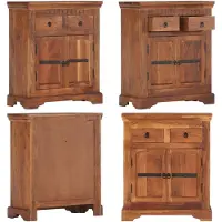 vidaXL Dressoir 63x30x75 cm massief acaciahout - Dressoir - Dressoirs - Kast - Kasten