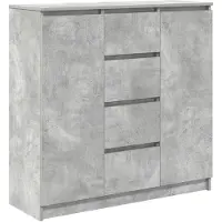 vidaXL Dressoir met lades 100,5x35x98,5 cm spaanplaat betongrijs