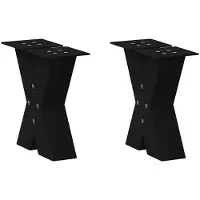 vidaXL Salontafelpoten 2 st X-vormig 40x(30-31) cm staal zwart