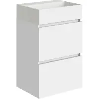 Wiesbaden Fonteinkast Mini 45 cm Glans Wit Met Wastafel Glans Wit