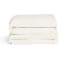 Yumeko Kinderdekbedovertrek Katoensatijn 120x150 Wit - Eco, Bio & Fairtrade