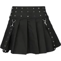Vixxsin - Gothic Minirok - Lorena Skirt - XS tot XXL - voor Vrouwen - zwart | Maat S