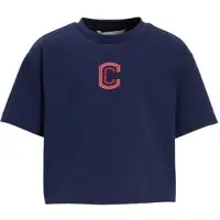 Coolcat T-shirt Zhara met printopdruk glitters donkerblauw Meisjes Katoen Ronde hals - maat 122/128