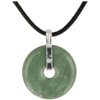 Ruben Robijn Chinese Jade donuthanger 30 mm aan koord