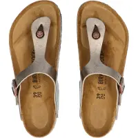 Birkenstock Dames Sandalen Gizeh Birko-Flor (Reguliere Pasvorm) taupe (39), Plat, Geen, Casual 1016144