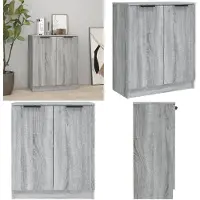 vidaXL Dressoir 60x30x70 cm bewerkt hout grijs sonoma eiken - Dressoir - Dressoirs - Kast - Wandkast
