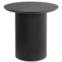 Beliani LEONA - Bijzettafel - Zwart - MDF