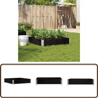 vidaXL Plantenbak 100x100 cm massief grenenhout zwart