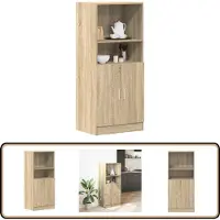 vidaXL - Keukenkast - 57x41,5x131,5 - cm - bewerkt - hout - sonoma - eikenkleurig