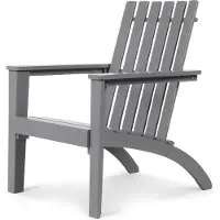 Costway Adirondack Adirondack Chair van acaciahout, tuinstoel, belastbaar tot 160 kg, voor tuin, terras (grijs)