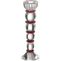 J-Line kandelaar Annie - kristal - rood/transparant - large