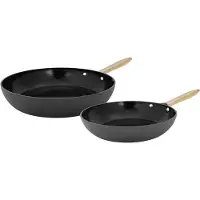 COSY&TRENDY Elegance Koekenpannenset 2-delig Ø24/28cm - PFAS-vrij - Inductie Koekenpan - Snelle opwarming - Zonder deksel - Zwart