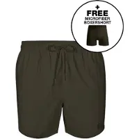 Muchachomalo Jongens zwembroek leger + gratis microfiber boxershort