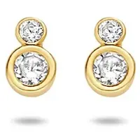 The Jewelry Collection Geelgouden Oorknoppen zirkonia 4023760