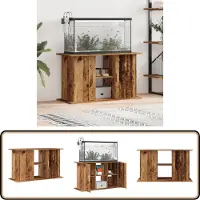 vidaXL Aquariumstandaard 101x41x58 cm bewerkt hout oud houtkleurig