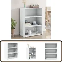 vidaXL Dressoir - 70x41x93 cm - Bewerkt hout - Wit Dressoir - Houten Dressoir - Witte Dressoir - Vintage Dressoir - Scandinavisch Dressoir