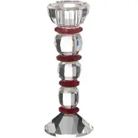 J-Line kandelaar Annie - kristal - rood/transparant - small