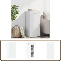 vidaXL Dressoir - 40x42,5x93 cm - Wit - Bewerkt hout Dressoir - Houten Dressoir - Witte Dressoir - Opbergkast - Salontafel