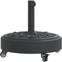 vidaXL Parasolvoet met wielen voor stok van Ø38 / 48 mm 27 kg rond