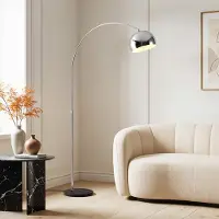 LumenXL Gebogen staande lamp Bowie - chroom
