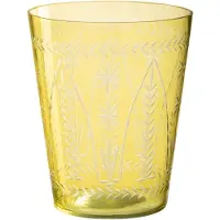 J-Line vaas Tarifa - glas - geel - Ø 19 cm