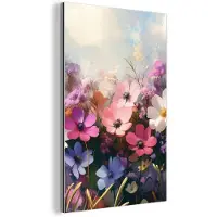 MuchoWow Aluminium schilderij 100x150 cm - Wanddecoratie metaal - Bloemen - Kleurrijk - Bloei - Metalen muurdecoratie woonkamer - Decoratie industrieel - Foto op dibond - Industriële accessoires slaapkamer